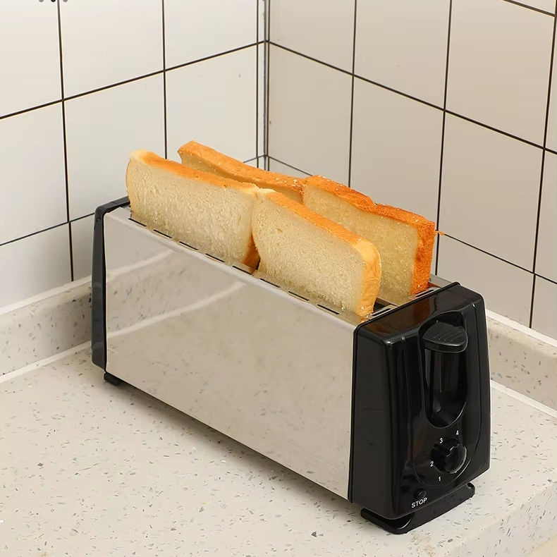 Modern Metal Wall 4-Slice Toaster with Adjustable Settings