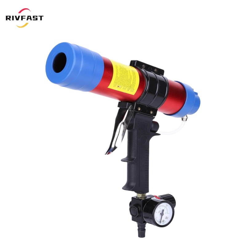 Windows Repair Instrument, Adjustable Pneumatic Glass Glue Gun Air Rubber Gun Tool 310ml -600ml Hard Glue Sealant Applicator Caulking Gun Tool