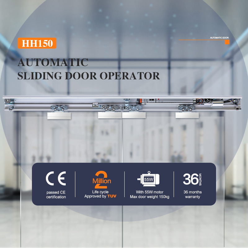 Turtech Hh150 Frameless High Sensitive Sensor Heavy Duty Automatic Sliding Door System