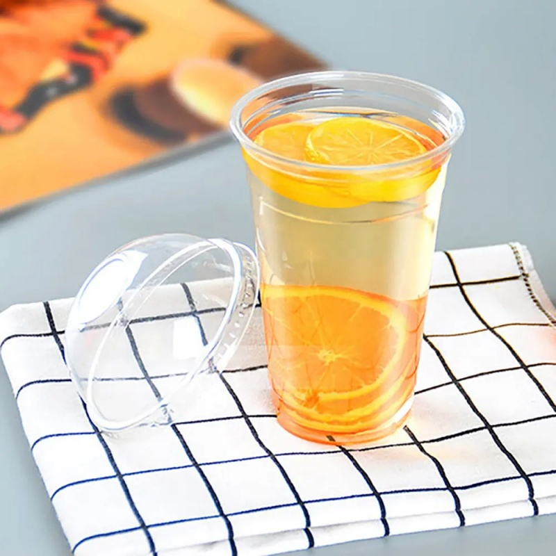 Одноразовые прозрачные чашки из PLA для сока и кофе