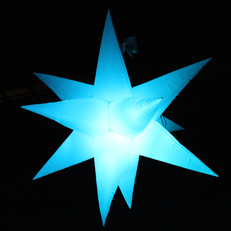 Colorful Changing Hanging Giant LED Inflatable Star for Event Decoration