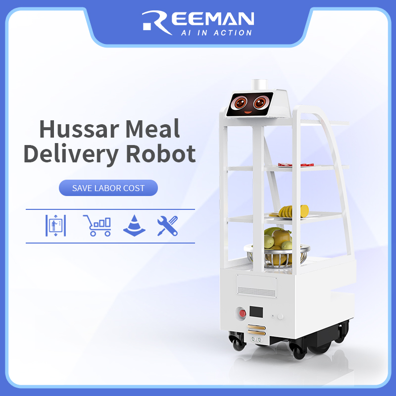 Factory Price Meal Delivery Auto Food Cart Fully Intelligent Control Food Delivery Robot
