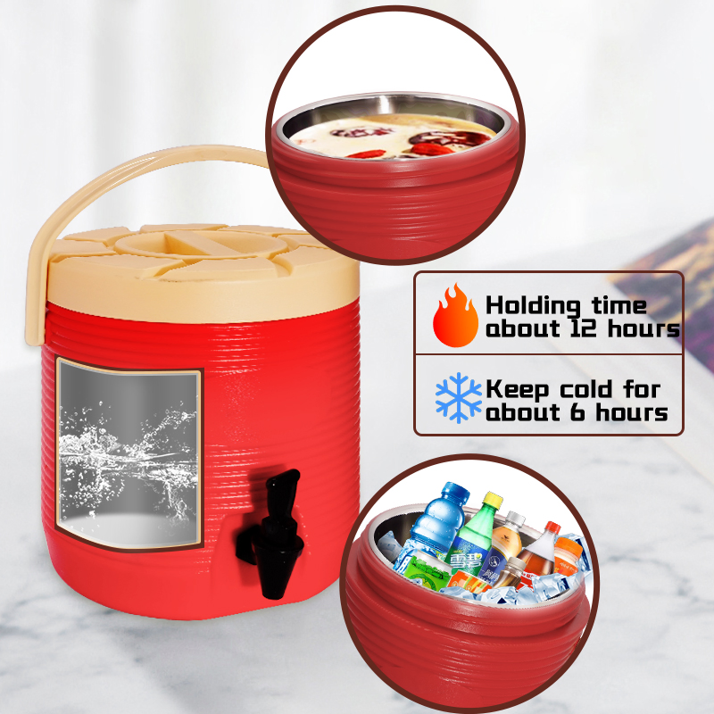 Daosheng Large Capacity 13L 15L 17L Buffet Blue Keep Warm Drink Beverage Juice Dispenser Milk Tea Thermos Bucket