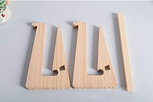Wooden Notebook Holder Mount Stand Vertical Wood Laptop Stand