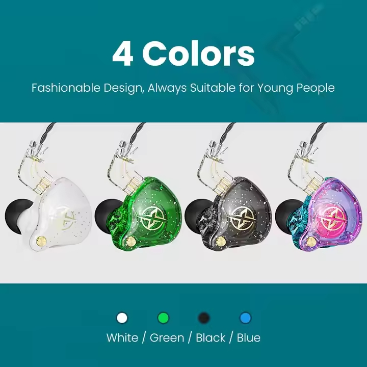 X2 PRO 3.5mm Detachable Wired Headphones Double Dynamic HiFi Earphone Bass Headset Stereo Musician Monitor Earbuds Sport Running