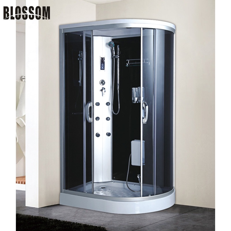 Bathroom Tempered Glass Offset Quadrant Steam Room Shower Enclosure