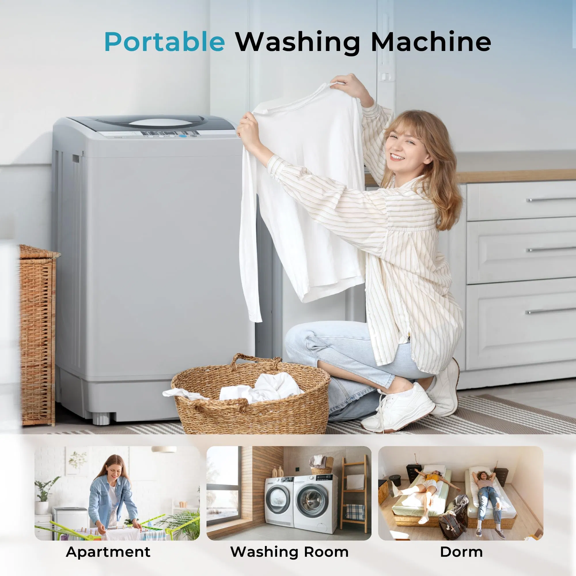 Durable Pulsator Washing Machine Designed for Efficient Rental Use
