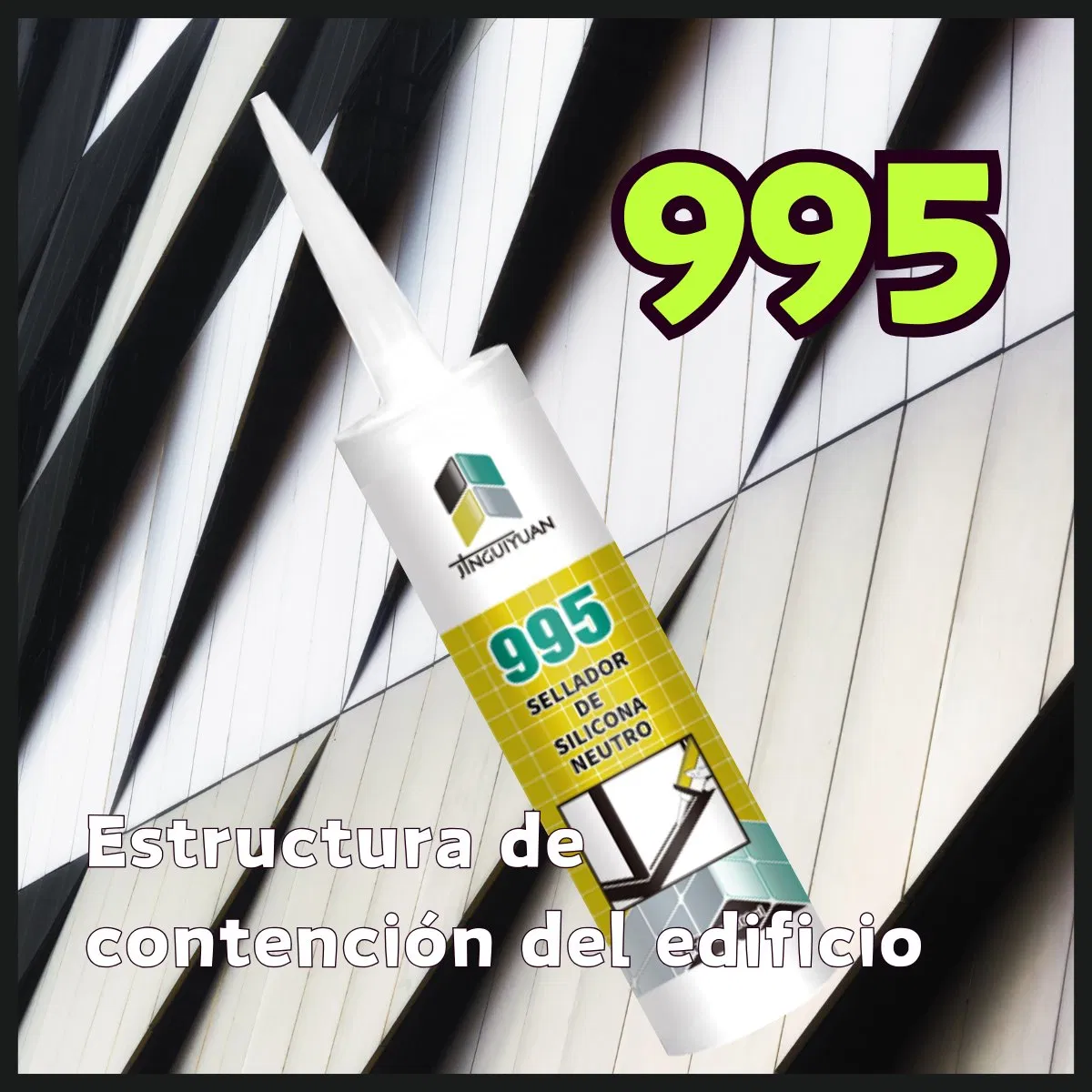 No Corrosiva Silicona PARA Aluminio Metales Blanca Autonivelante Ceramica Madera