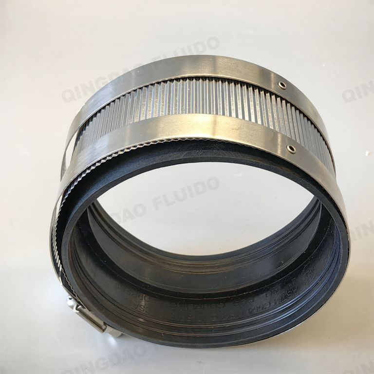 High Quality Good Price Stainless Steel 304 or 201 Rubber Connector No Hub Coupling Hose Clamp for Drain Cast Iron Soil Pipe to India Market