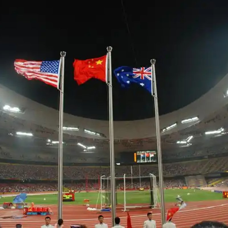 20FT 25FT 30FT 40FT Stainless Steel Flagpole Manual Raise Internal Halyard Flag Pole with Bracket