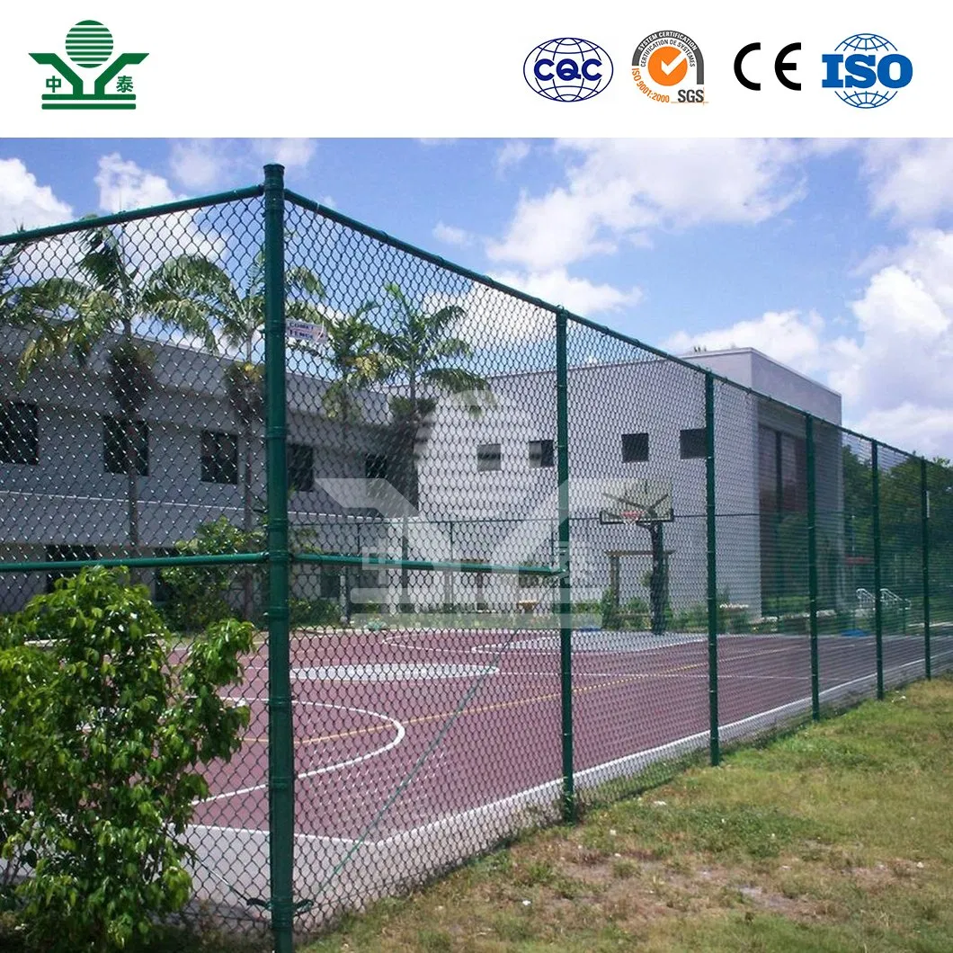 Zhongtai 900mm Chain Link Fence China Manufacturers Black PVC Stadium Chain Link Fence 45mm X 45mm 10 Foot Stadium Chain Link Fence
