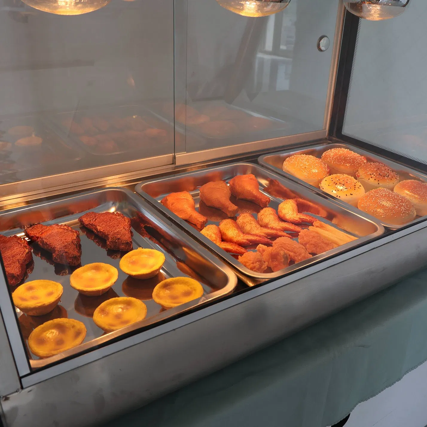 Glass Sided Heated Display Merchandiser with Digital Thermostat for Precise Control