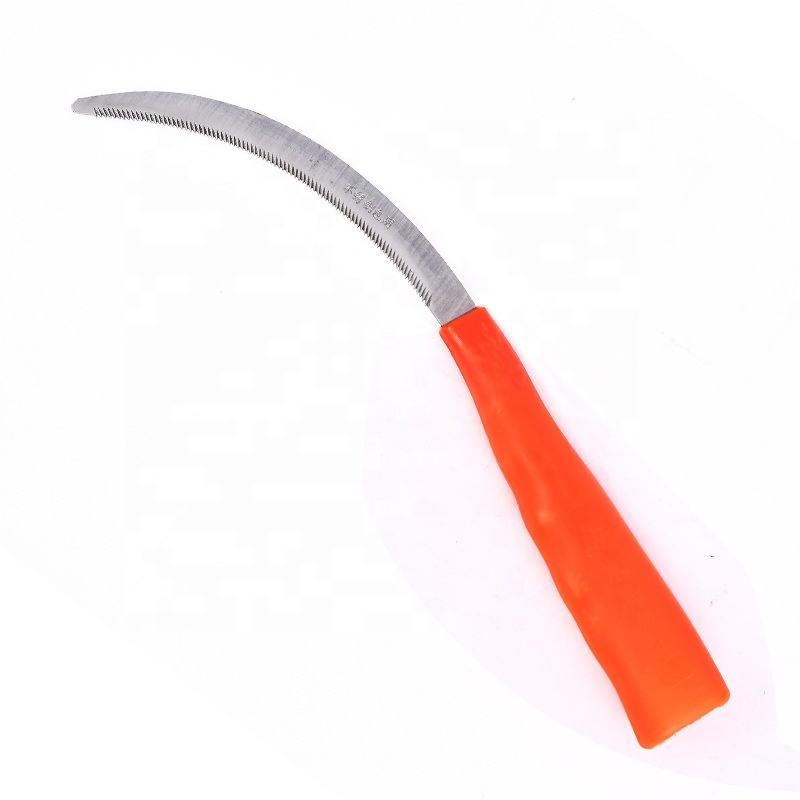 Steel Grass Tooth Sickle with Wooden Sickle Handle Plastic Handle on Hot Sale