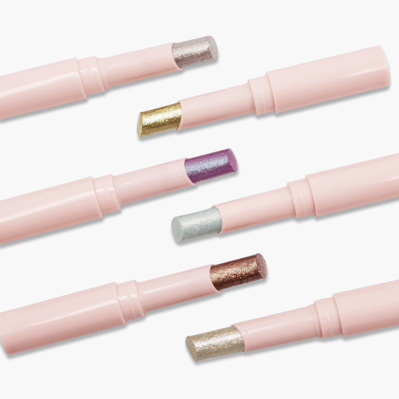 Private Label OEM Vegan Shimmer Eyeshadow Stick Cream Highlighter Custom Logo Jelly Glitter Highlighter Stick