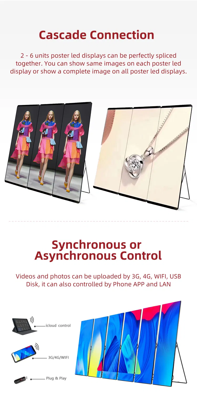 P1.8/P2/P2.5 Poster LED Display LED Advertisement Sign