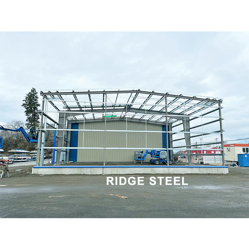 Steel Structural Prefabricated Metal Framework Fast Install Storage Shed