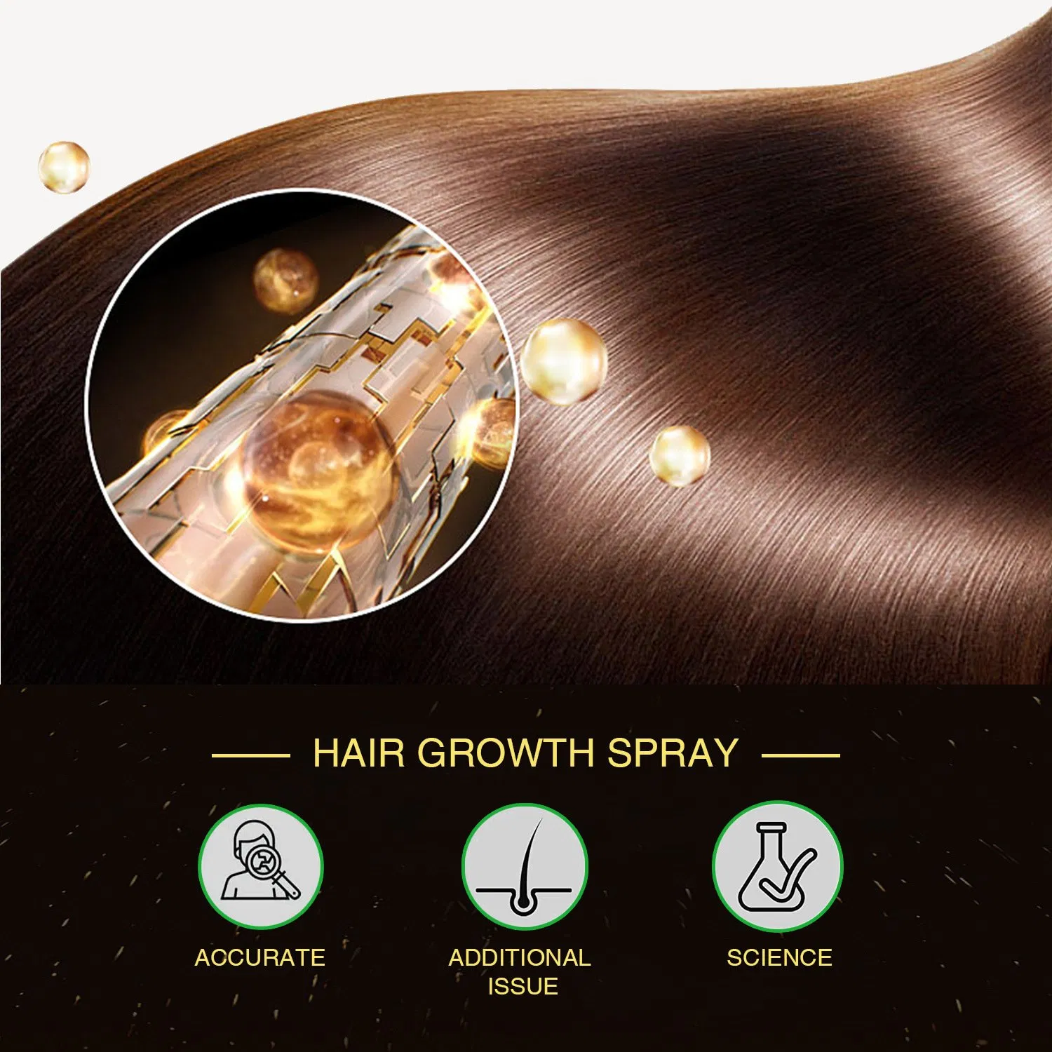 Cosmetics Hair Beauty Skin Care Product Organic Treatment for Hair Loss Hair Growth Spray