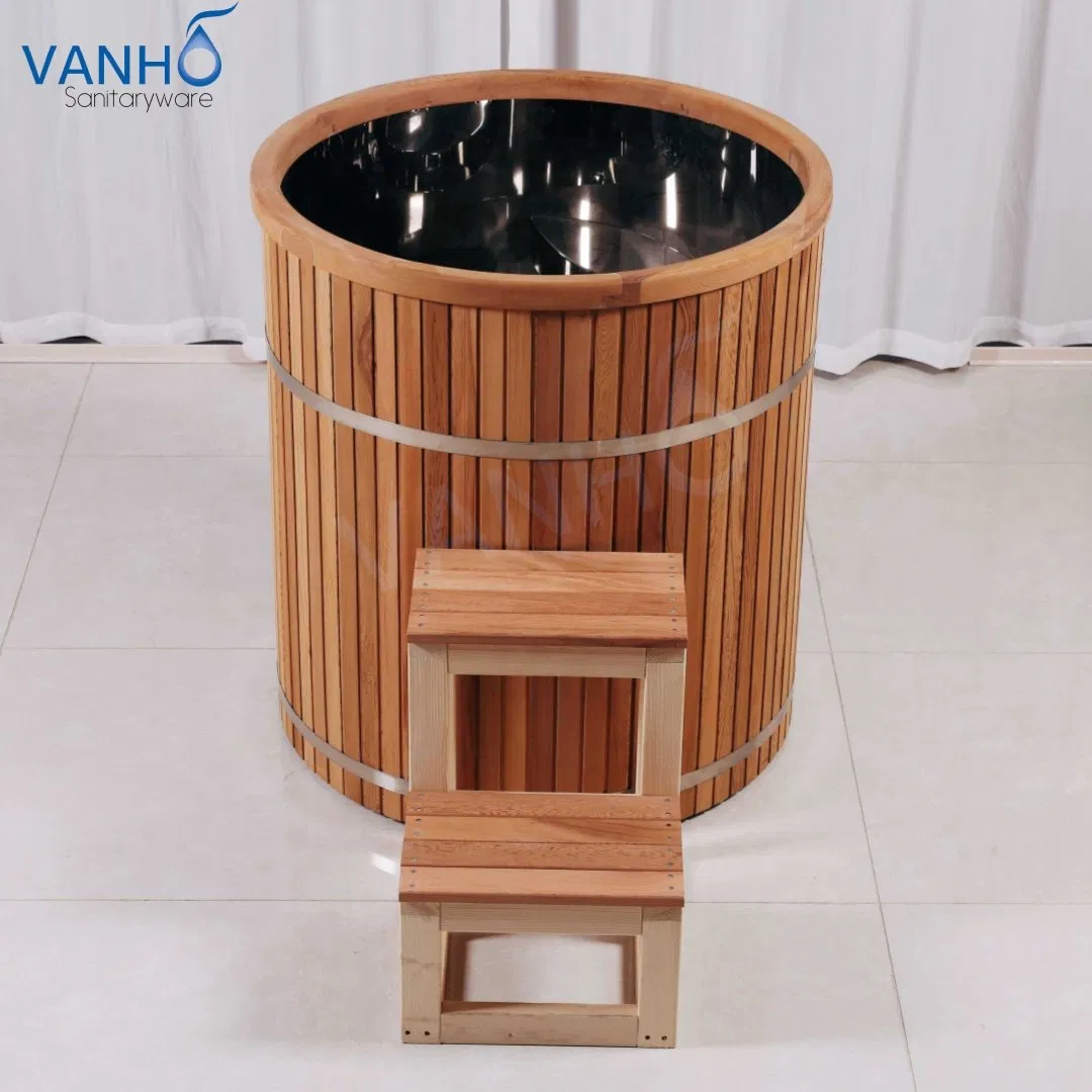 Ванна для ледяных ванн из красного кедра с чиллером