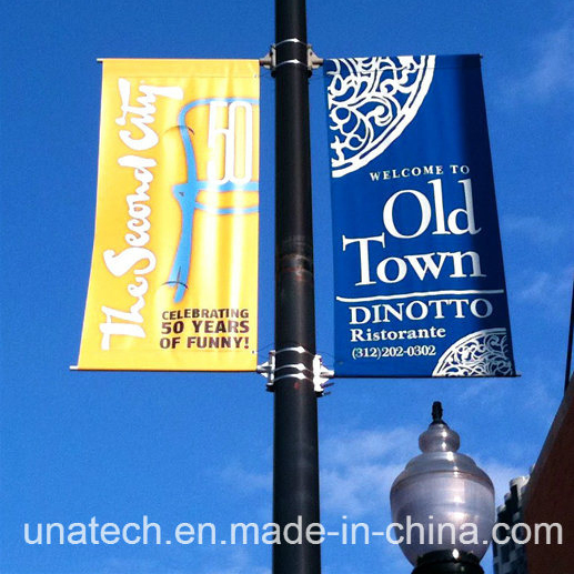 Metal Street Pole Advertising Flag Poster Image Media Hanger