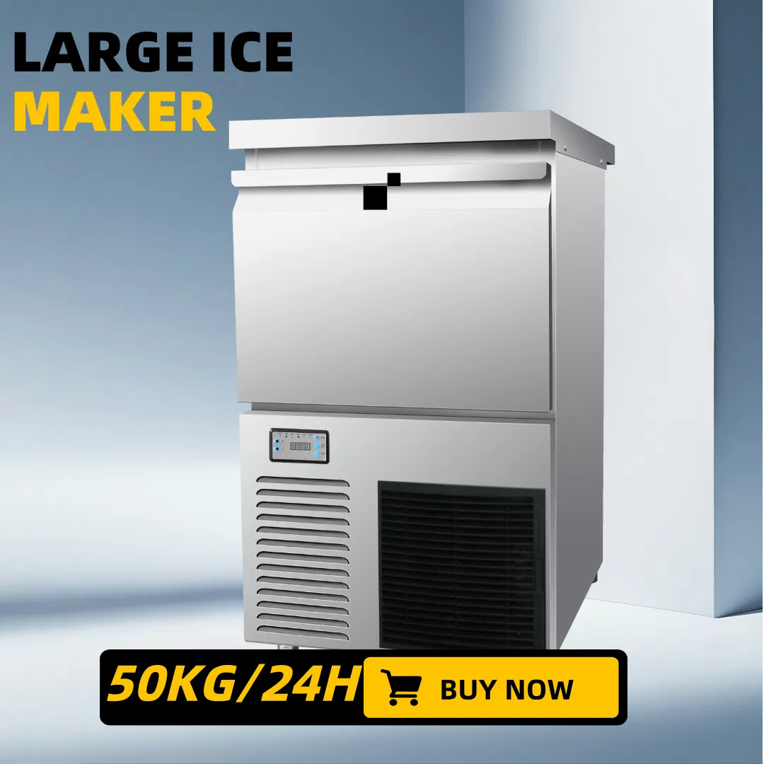 50kg/24h Daily Output Commercial Ice Machine Maker for Restaurants and Bars