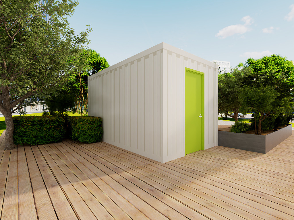 Portable 20FT Coffee Kiosk Apply Multi Business Purposes Movable Houses Living Container House for Sale