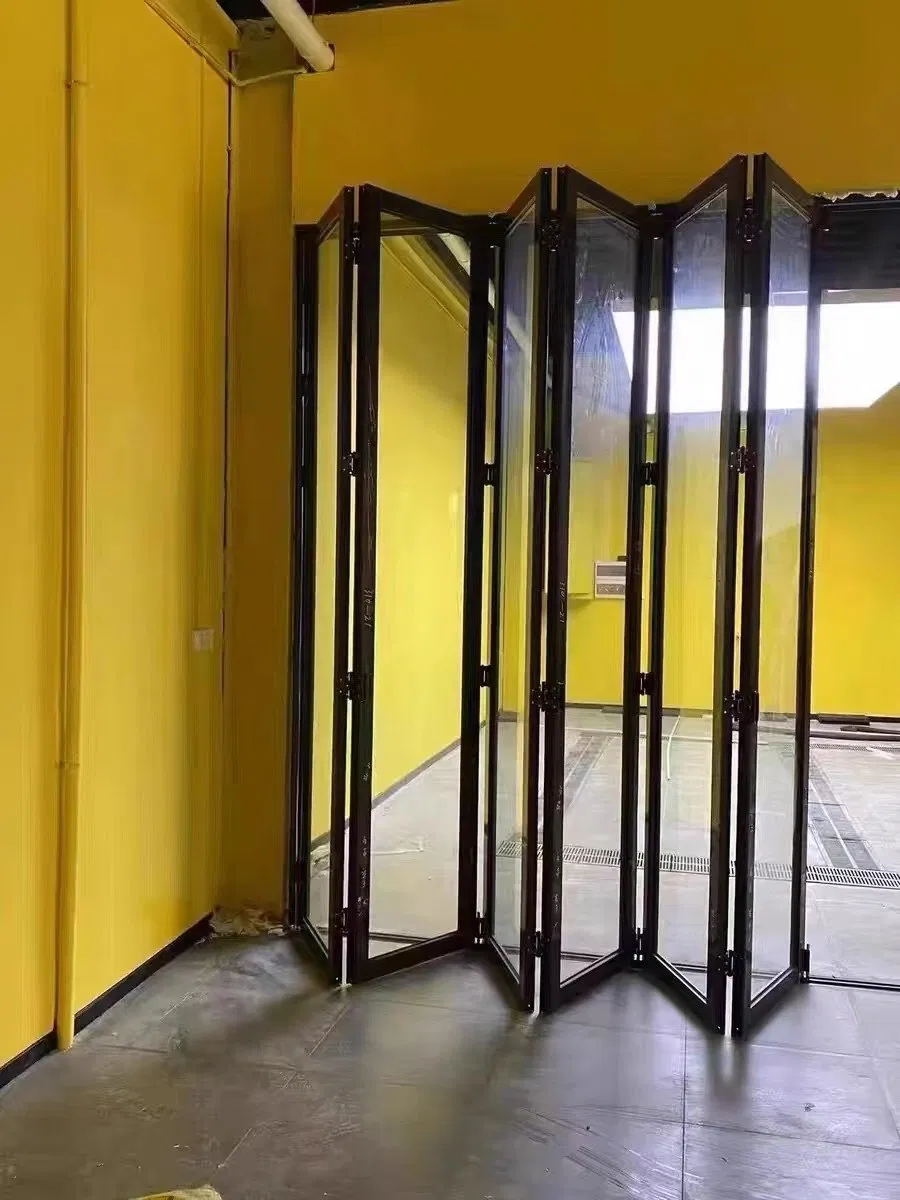 Elegant Aluminum-Framed Glass Folding Doors with Low-E Technology