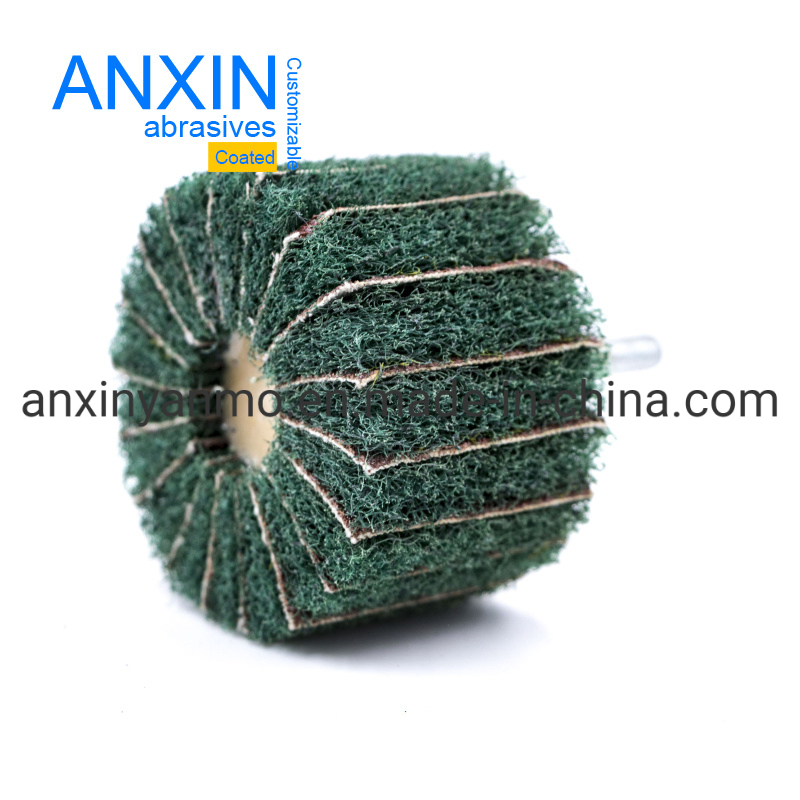 Premium Non-Woven Flap Wheel Sanding Cloth with Shaft