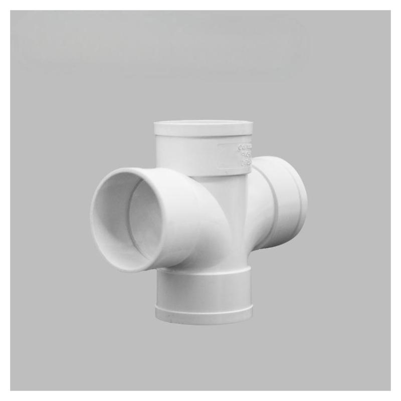 Zhongcai PVC Equal Cross Plastic Tube UPVC Pipe Fittings for Building Drainage