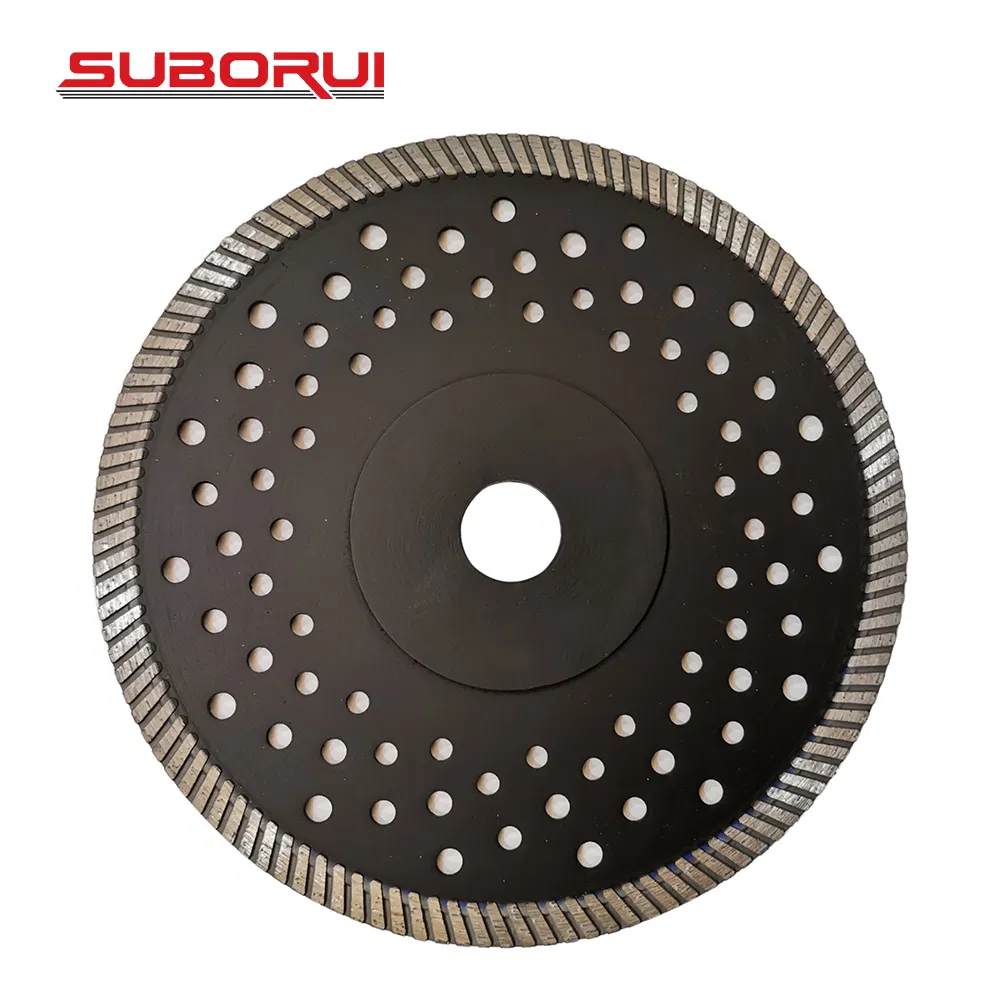 Suborui Super Thin Hot Pressed Mesh Turbo Cutting Disc Disk Diamond Cutting Saw Blade for Marble Concrete Block Angle Grinder