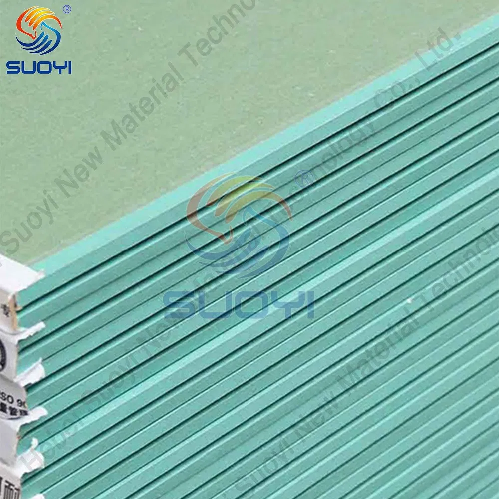 Suoyi Manufacturer Waterproof Gypsum Board Drywall Cost Per Square Foot Decorative Material Drywall Gypsum Board Ceiling 12mm Plaster Board