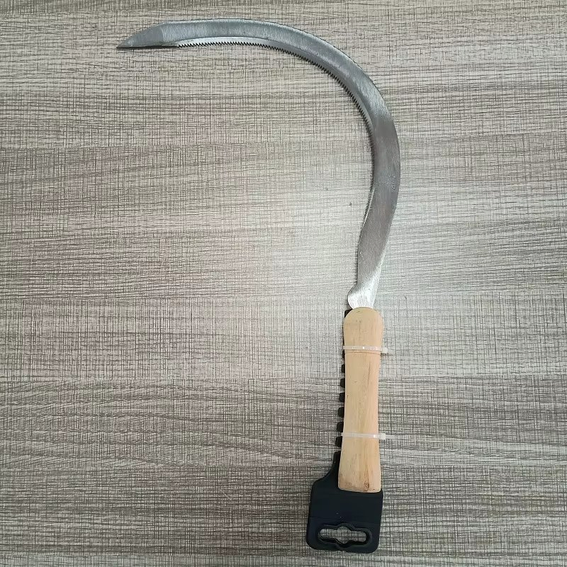 High Quality Multiple Sizes Agricultural Hand Tools Garden Sickle with Wooden Handle