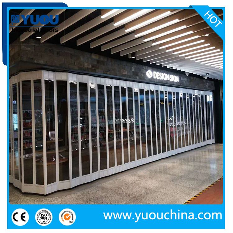 Transparent PC Slat Security Roller Shutter/Aluminum Folding Door
