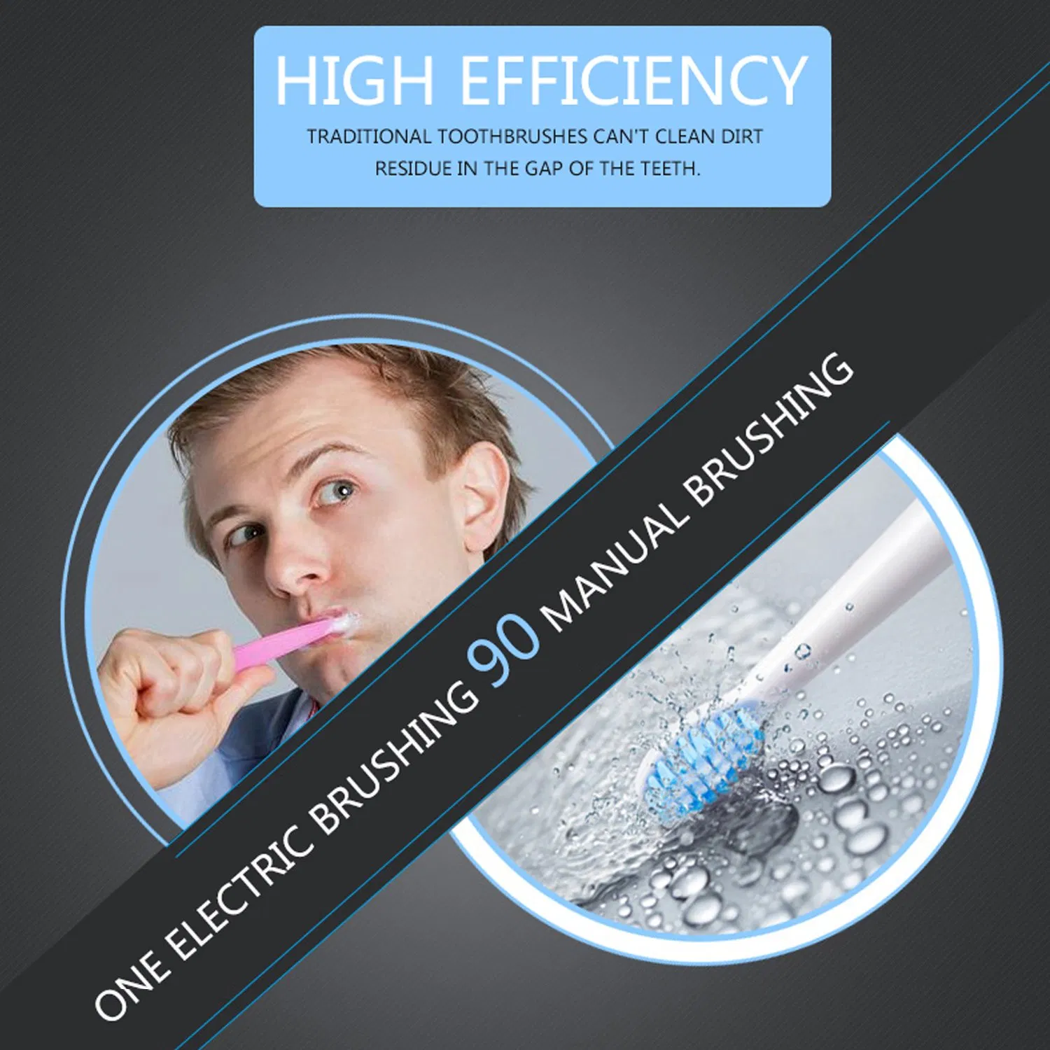 Smart Sonic Rechargeable Ipx7 Waterproof Adult Electric Toothbrush