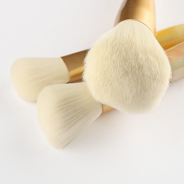 New Arrival Marble Handle Rose Gold 10PCS Natural Hair Professional Makeup Brushes Set Cosmetic Tool