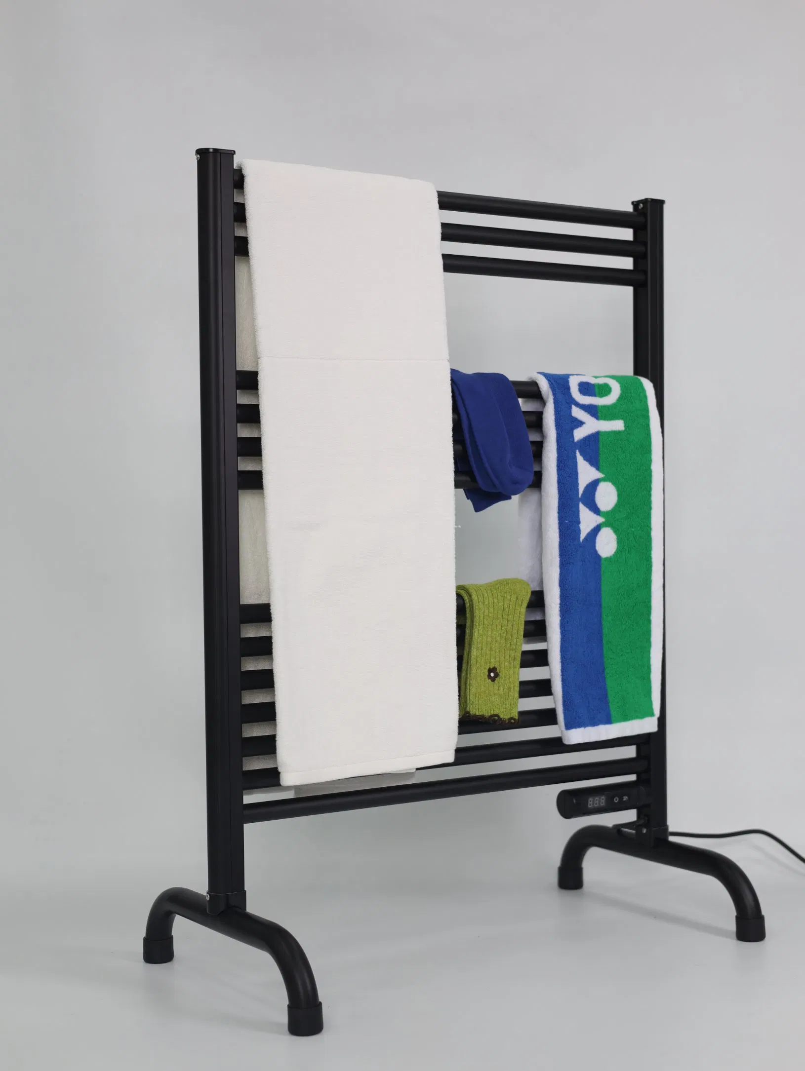 Ladder Style Electric White Straight Ladder Heated Towel Rail