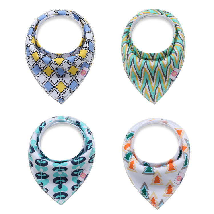 Baby Boy Girl OEM White Black Teething Drooling Baby Bandana Drool Bib