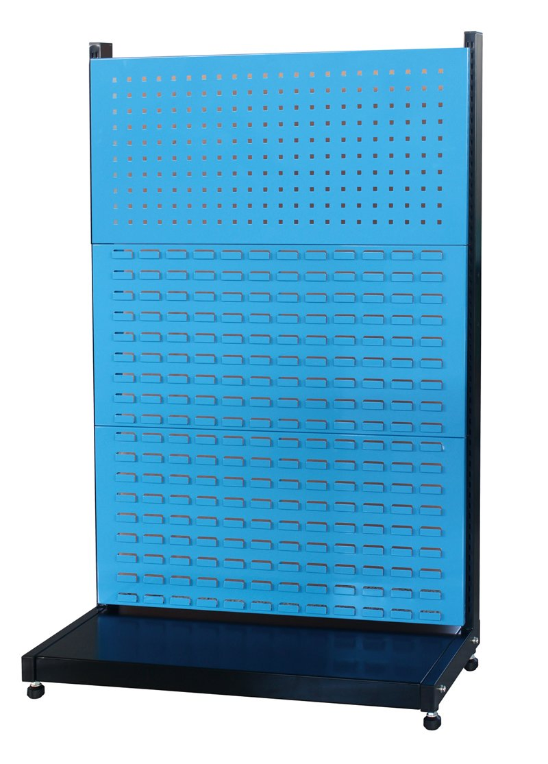 Medium Duty Garage Single Side Shelf with 3 Panels in Blue Colour