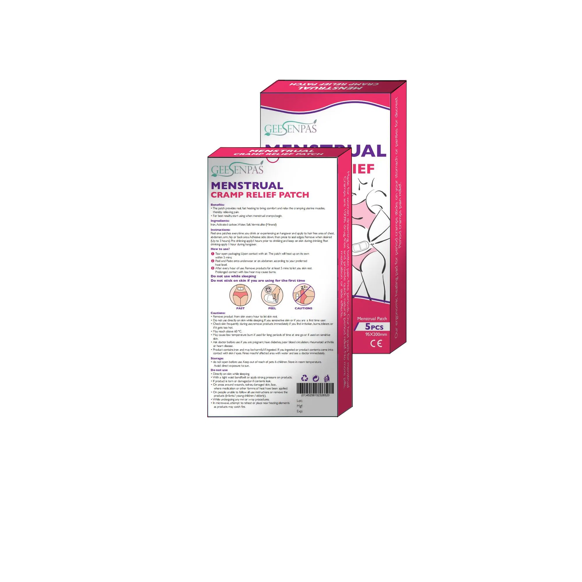 Hot Sell Relieve Uterine Pain Menstrual Cramp Relief Patch