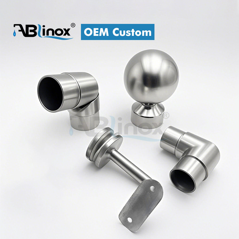 Precision Custom Stainless Steel Handrail Support Stair Railing Parts Hotel/Hospital/Villa Handrail Bracket for Fixing Rail Pipe