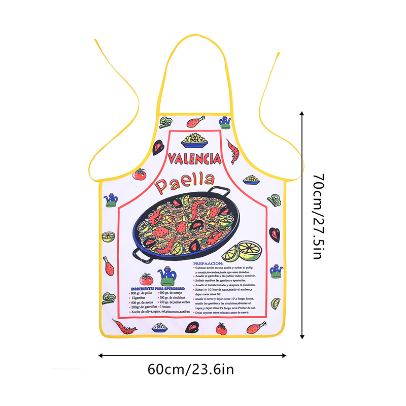 Printed Apron, Kitchen Apron, Oil-Proof, Stain-Proof, Water-Proof and Wear-Resistant, Home Apron, Work Clothes
