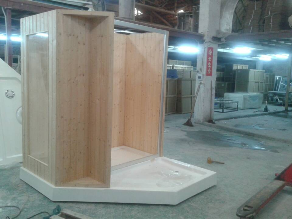 South Korea Style Wood Material Shower Combination Personal Steam Sauna
