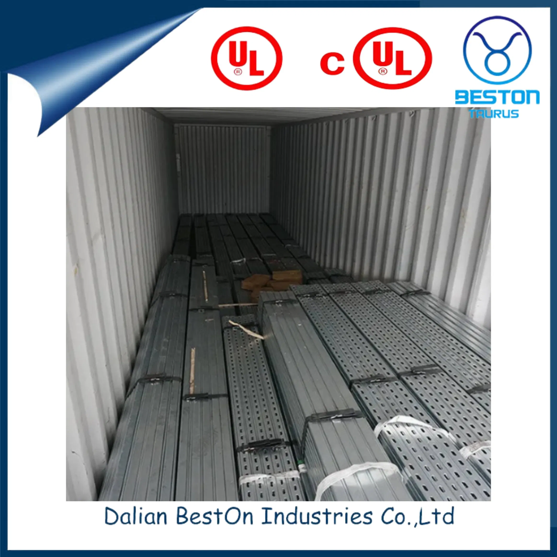 41X41mm U-Type Slotted Strut Channel 1.5mm / 2.0mm Thickness Pre Galvanized Steel