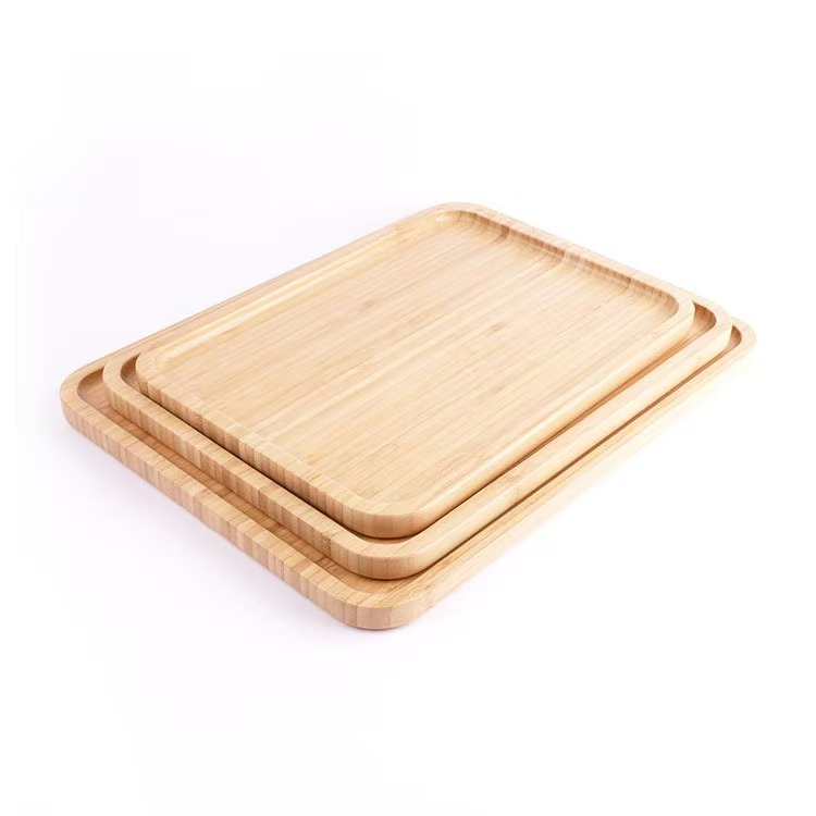 Factory Banboo Direct Processing Customization Bamboo Cake Bamboo Tableware, Custom Tea Trays