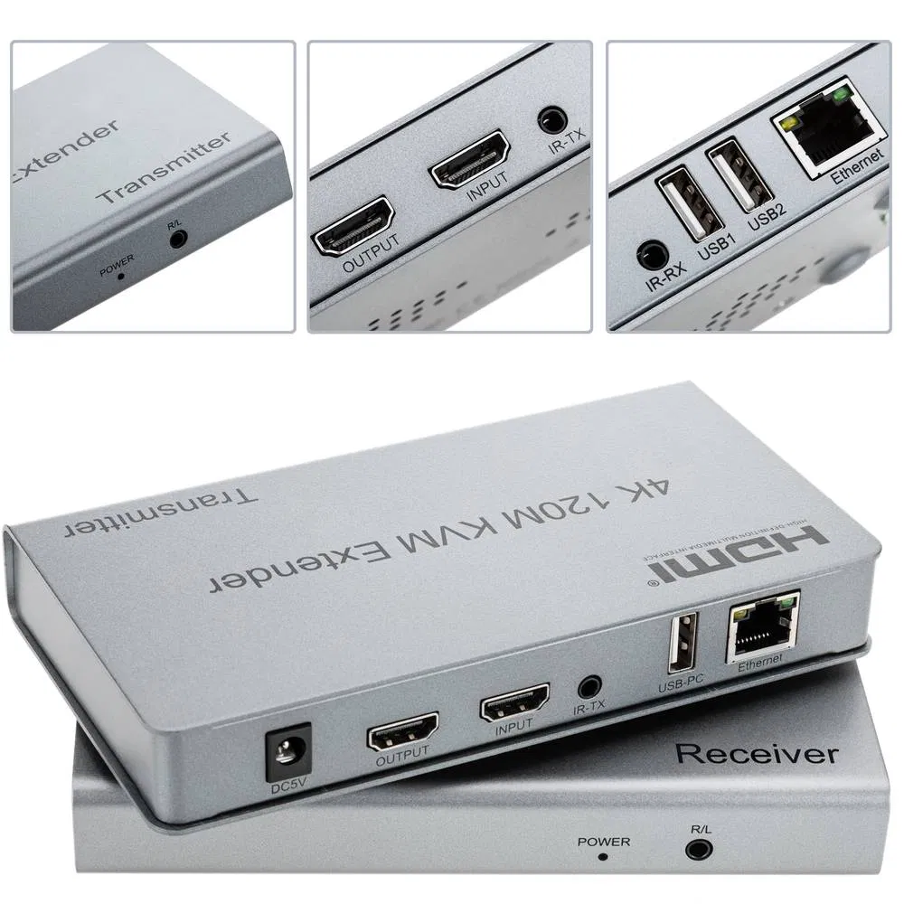 HDMI 2.0 KVM Extender 120m FullHD4K with Infrared