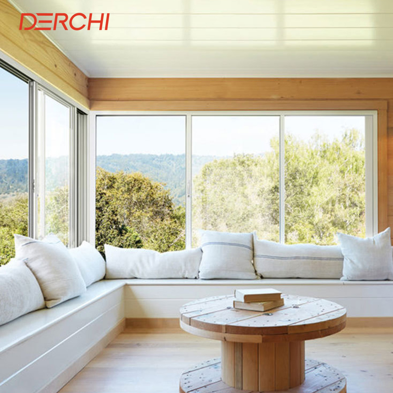 PVC Sliding Window Design Thermal Break UPVC Double Glazed Sliding Windows