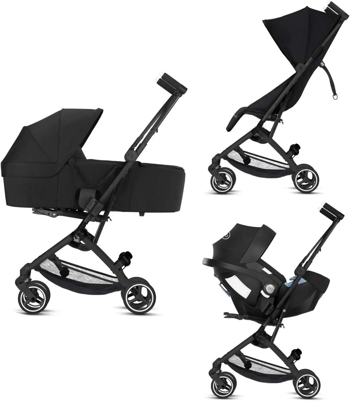 Hot Selling Luxury 3-in-1 Lightweight Folding Compact Baby Stroller with Car Seat