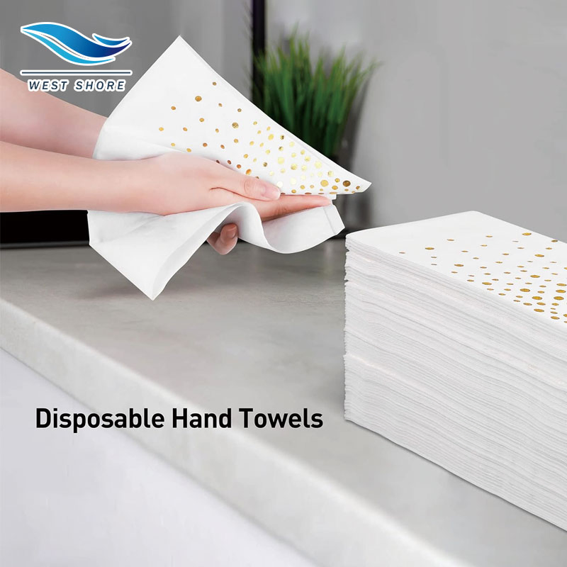 Customized Disposable Airlaid Napkins Paper Dining Cutlery Virgin Wood Pulp Wholesale Custom Logo for Restaurant