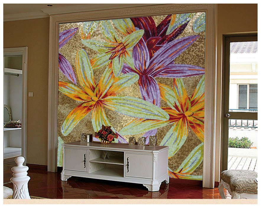 Glasss Mosaic Art Mural Pattern Mosaic Pattern Glass Tile Art Wall Mural