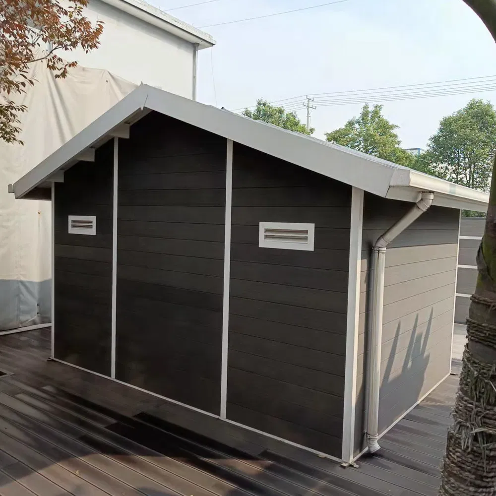 Whole Set Easy Installation Outdoor WPC Co-Extrusion Hollow Shed Garden House