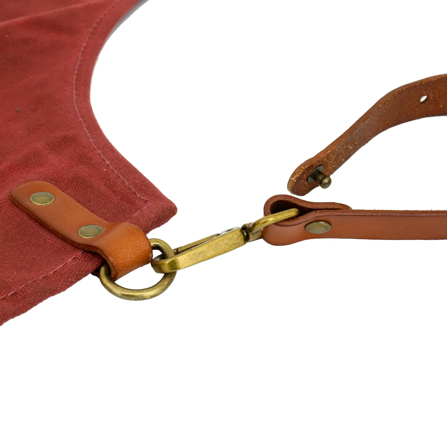 Custom Vintage Adjustable Cross Straps Men Heavy Duty Waxed Canvas Work Apron (RS-211804)